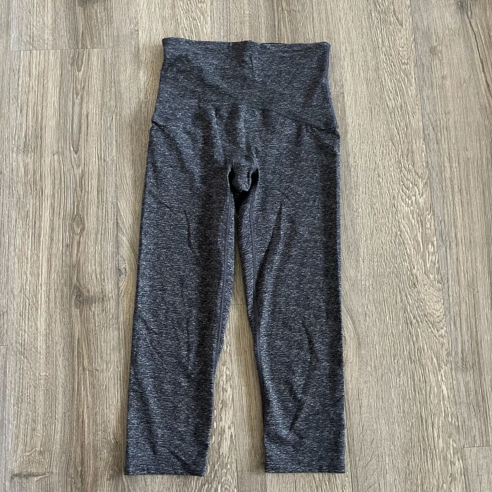 Spanx Leggings Size Small High Waist Charcoal Grey Slimming Shaping Pull On